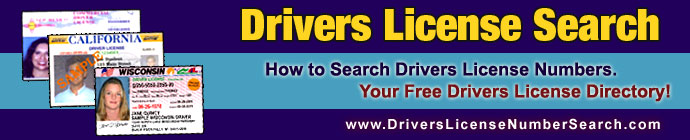 drivers license number search directory and tools